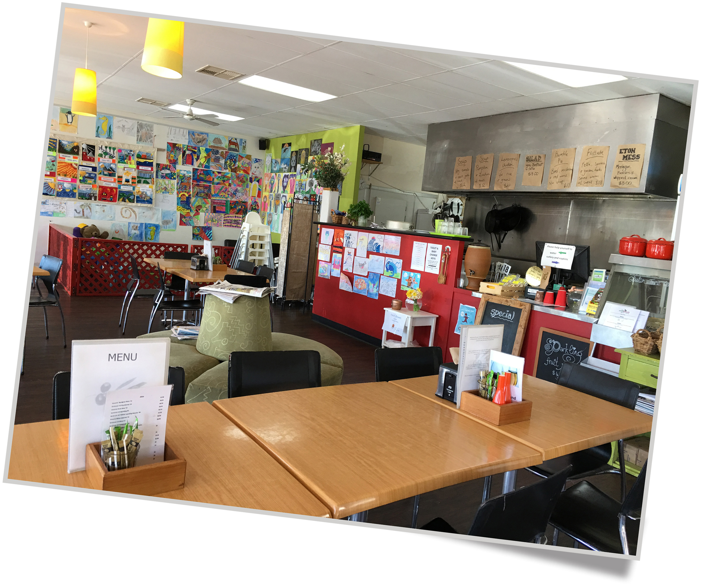 The Olive Branch spacious café seating area